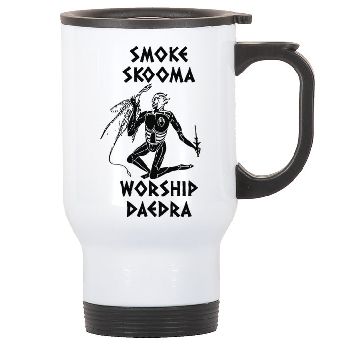 Smoke Skooma Worship Daedra Gamer Heartbeat Stainless Steel Travel Mug