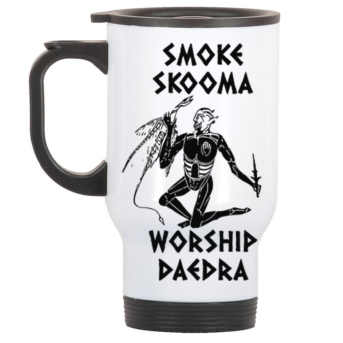 Smoke Skooma Worship Daedra Gamer Heartbeat Stainless Steel Travel Mug