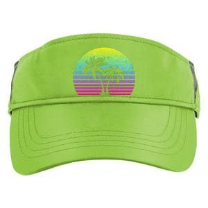 Summertime Synthwave Sunset With Palms Adult Drive Performance Visor