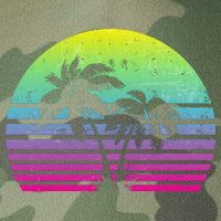 Summertime Synthwave Sunset With Palms Legacy Tie Dye Trucker Hat