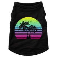 Summertime Synthwave Sunset With Palms Doggie Tank
