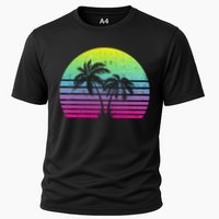Summertime Synthwave Sunset With Palms Performance Shirt
