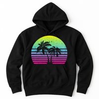 Summertime Synthwave Sunset With Palms Hoodie