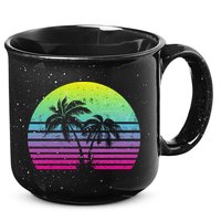 Summertime Synthwave Sunset With Palms 15oz Campfire Ceramic Mug
