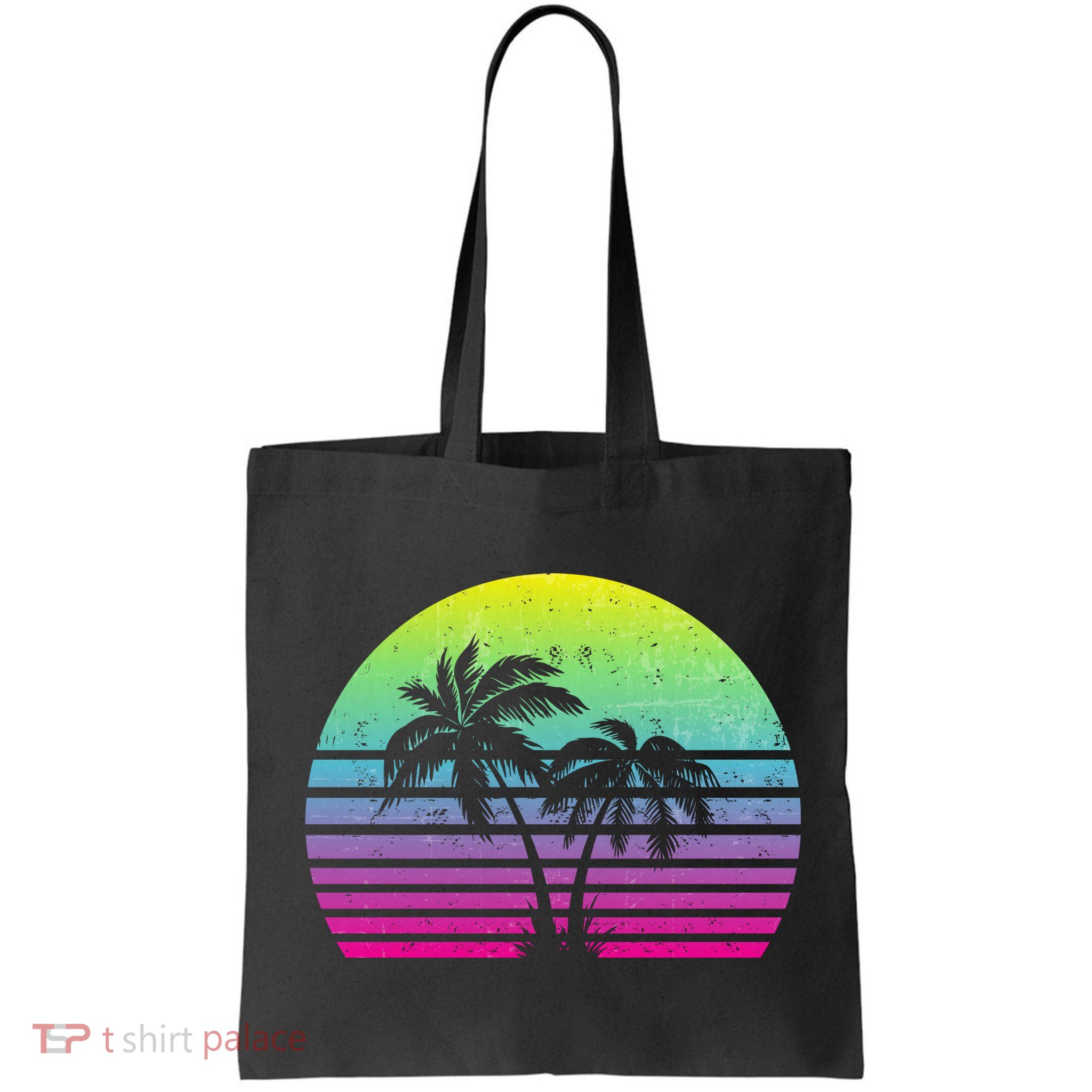 Summertime Synthwave Sunset With Palms Bag