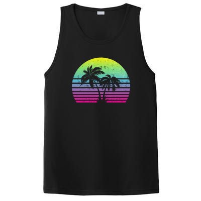 Summertime Synthwave Sunset With Palms PosiCharge Competitor Tank