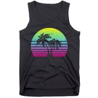 Summertime Synthwave Sunset With Palms Tank Top