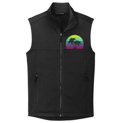 Summertime Synthwave Sunset With Palms Collective Smooth Fleece Vest