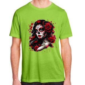 Sugar Skull Women De Los Muertos La Catrina Day Of The Dead Adult ChromaSoft Performance T-Shirt