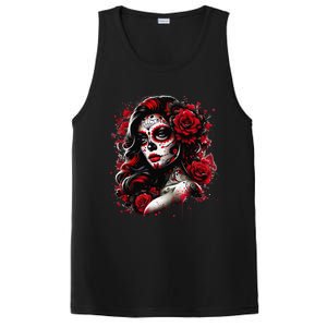 Sugar Skull Women De Los Muertos La Catrina Day Of The Dead PosiCharge Competitor Tank