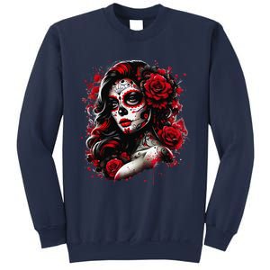 Sugar Skull Women De Los Muertos La Catrina Day Of The Dead Sweatshirt