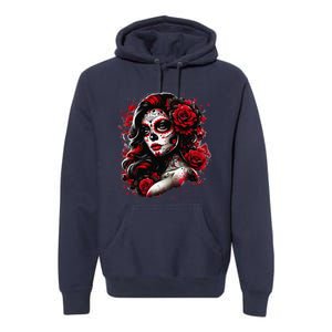 Sugar Skull Women De Los Muertos La Catrina Day Of The Dead Premium Hoodie