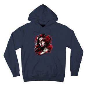 Sugar Skull Women De Los Muertos La Catrina Day Of The Dead Tall Hoodie