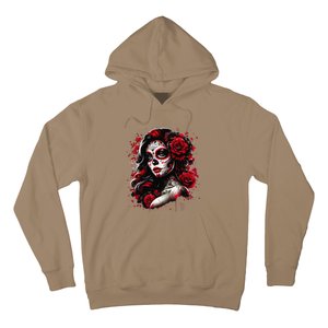 Sugar Skull Women De Los Muertos La Catrina Day Of The Dead Hoodie