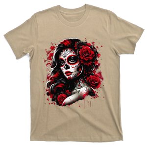 Sugar Skull Women De Los Muertos La Catrina Day Of The Dead T-Shirt