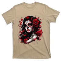 Sugar Skull Women De Los Muertos La Catrina Day Of The Dead T-Shirt