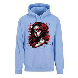 Sugar Skull Women De Los Muertos La Catrina Day Of The Dead Unisex Surf Hoodie