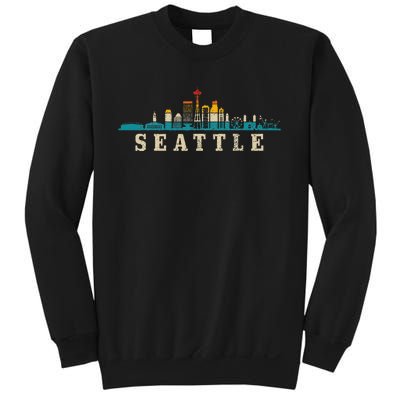 Seattle Skyline Washington Vintage Pride Retro Sweatshirt