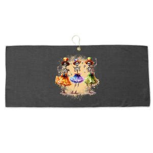 Sugar Skull Women De Los Muertos La Catrina Day Of The Dead Large Microfiber Waffle Golf Towel