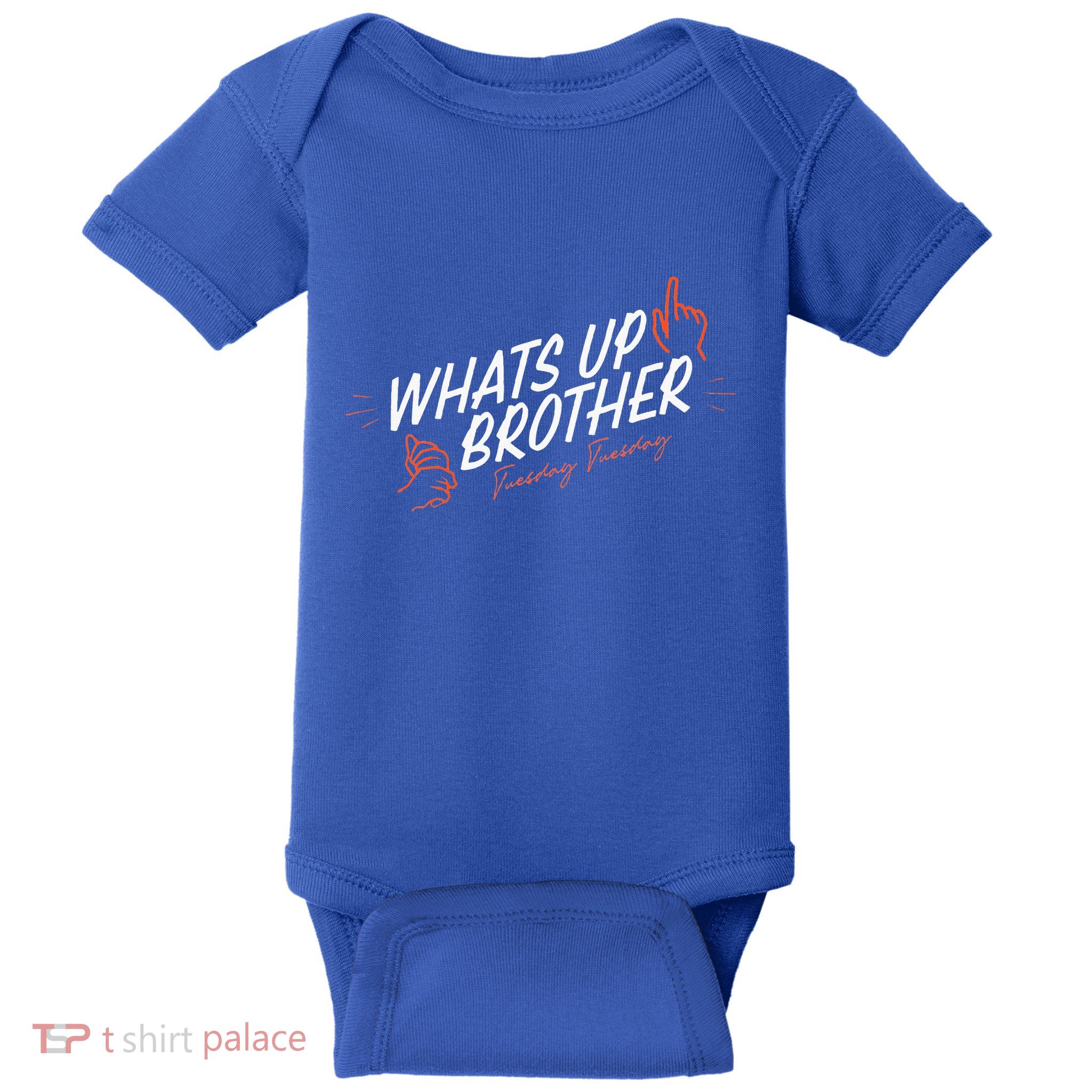 Sketch Streamer Whats Up Brother Baby Bodysuit