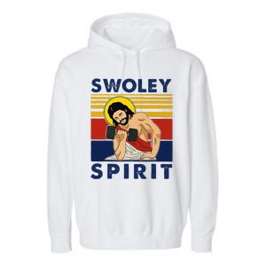 Swoley Spirit Weight Lifting Jesus Swoley Spirit Garment-Dyed Fleece Hoodie