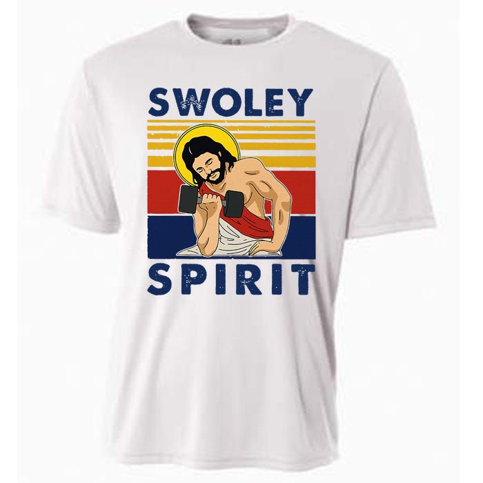 Swoley Spirit Weight Lifting Jesus Swoley Spirit Cooling Performance Crew T-Shirt