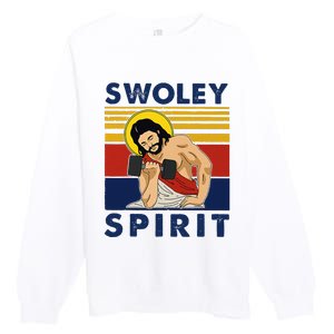 Swoley Spirit Weight Lifting Jesus Swoley Spirit Premium Crewneck Sweatshirt