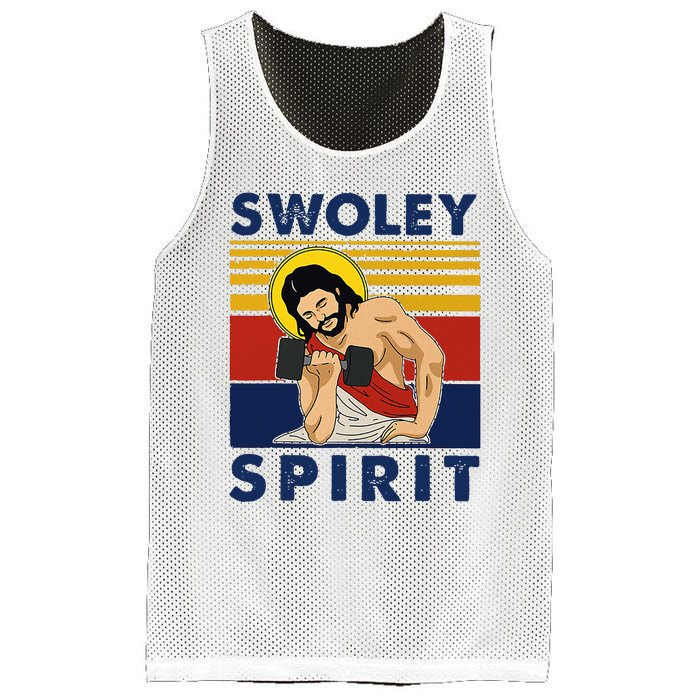 Swoley Spirit Weight Lifting Jesus Swoley Spirit Mesh Reversible Basketball Jersey Tank