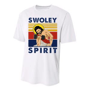 Swoley Spirit Weight Lifting Jesus Swoley Spirit Performance Sprint T-Shirt