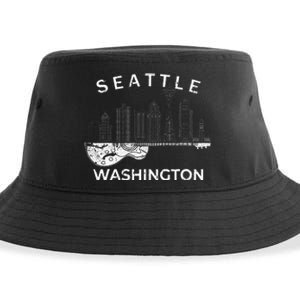 Seattle Souvenir Washington Music Electric Guitar Sustainable Bucket Hat