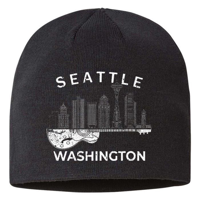 Seattle Souvenir Washington Music Electric Guitar Sustainable Beanie