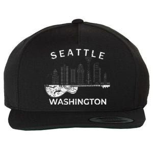 Seattle Souvenir Washington Music Electric Guitar Wool Snapback Cap