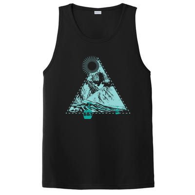 Skiing Snowboarding Winter Sport Fan Gift PosiCharge Competitor Tank