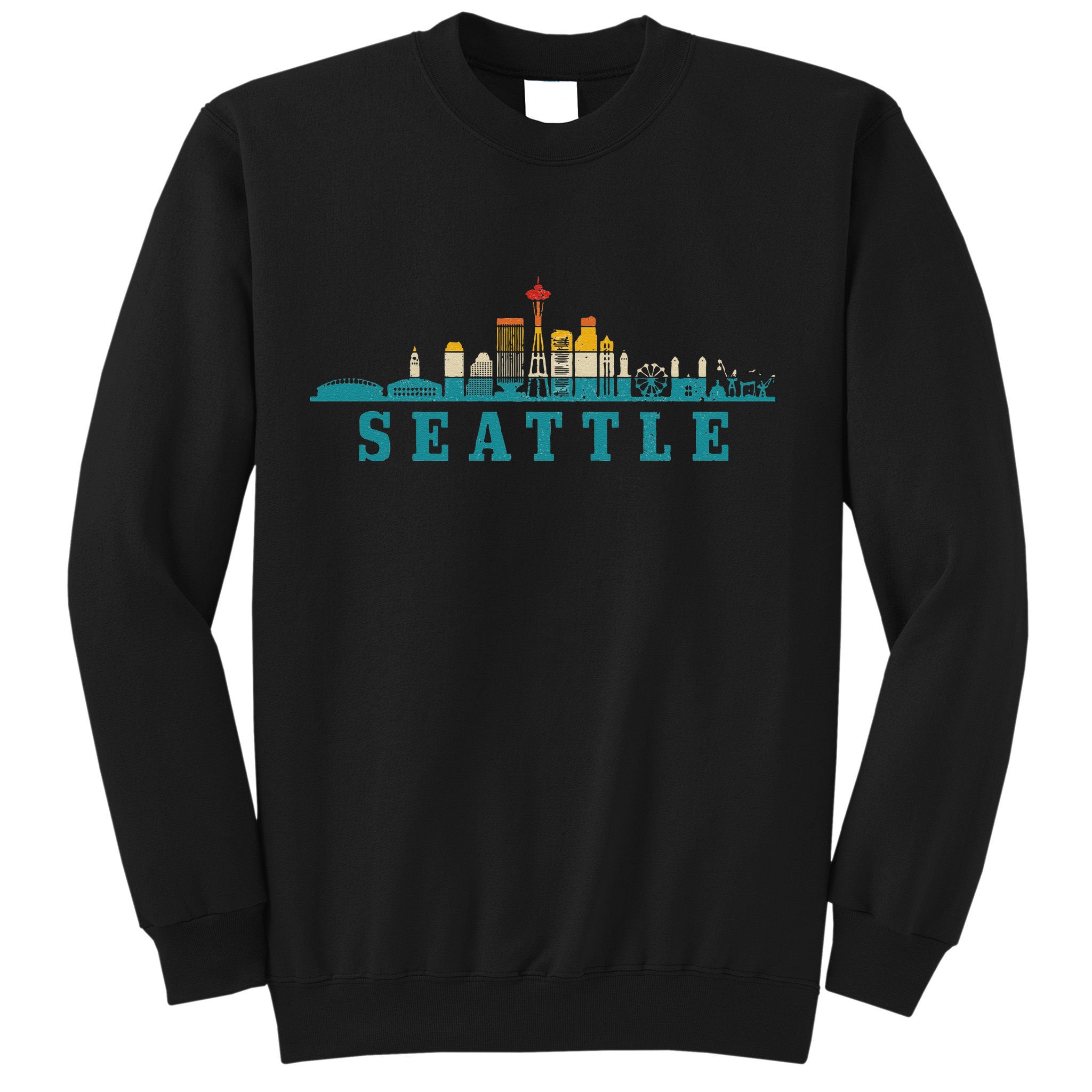 Seattle Skyline Washington Vintage Pride Retro Sweatshirt