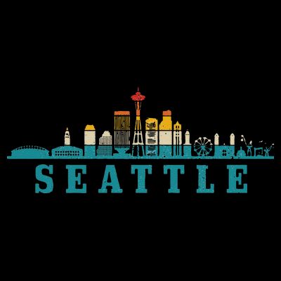 Seattle Skyline Washington Vintage Pride Retro T-Shirt