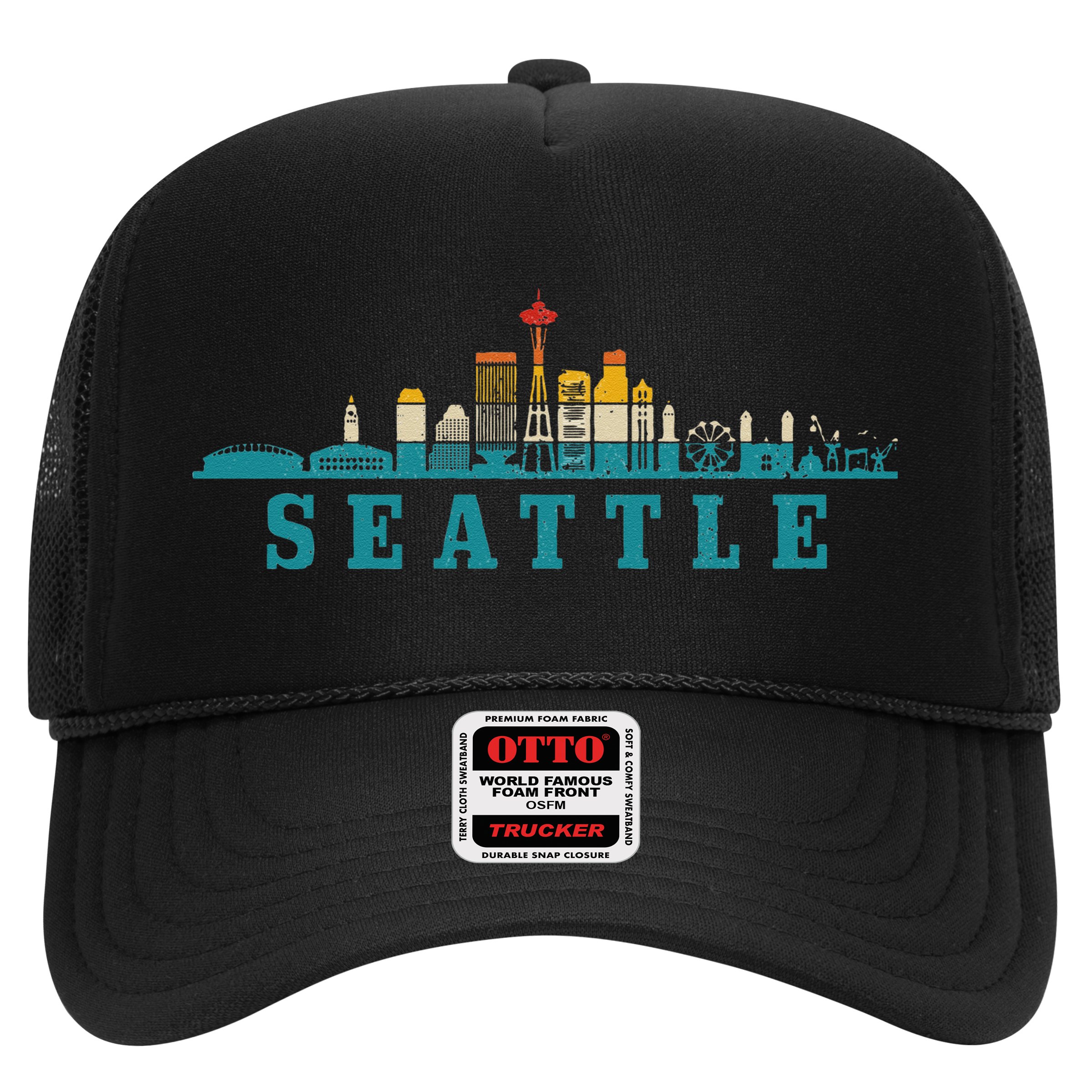 Seattle Skyline Washington Vintage Pride Retro Hat