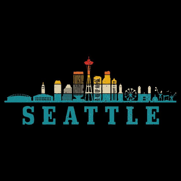 Seattle Skyline Washington Vintage Pride Retro Toddler T-Shirt