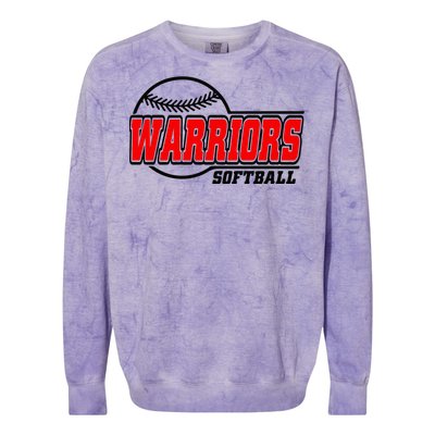 Softball Sport Warrior Softball Gift Colorblast Crewneck Sweatshirt