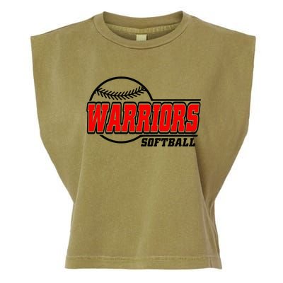 Softball Sport Warrior Softball Gift Garment-Dyed Women's Muscle Tee