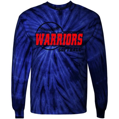 Softball Sport Warrior Softball Gift Tie-Dye Long Sleeve Shirt