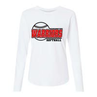 Softball Sport Warrior Softball Gift Womens Cotton Relaxed Long Sleeve T-Shirt