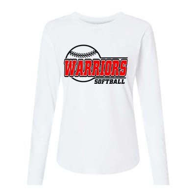 Softball Sport Warrior Softball Gift Womens Cotton Relaxed Long Sleeve T-Shirt