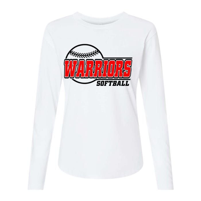 Softball Sport Warrior Softball Gift Womens Cotton Relaxed Long Sleeve T-Shirt