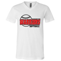 Softball Sport Warrior Softball Gift V-Neck T-Shirt