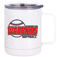 Softball Sport Warrior Softball Gift 12 oz Stainless Steel Tumbler Cup