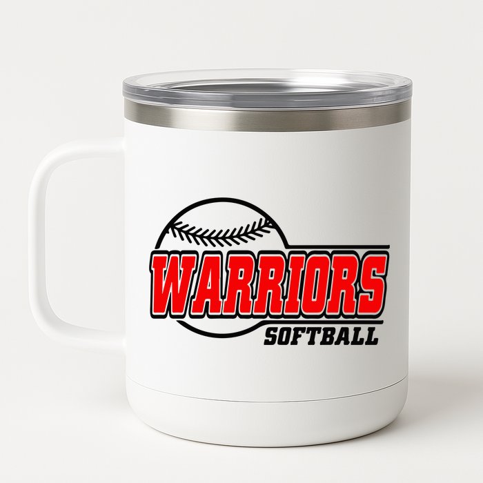 Softball Sport Warrior Softball Gift 12 oz Stainless Steel Tumbler Cup