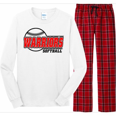 Softball Sport Warrior Softball Gift Long Sleeve Pajama Set