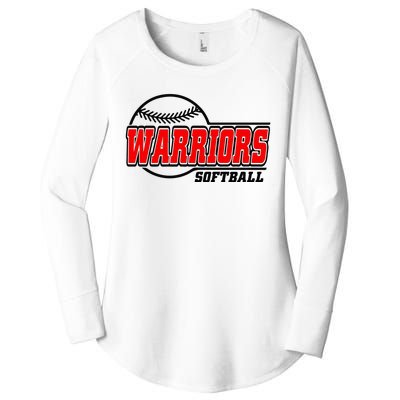 Softball Sport Warrior Softball Gift Women's Perfect Tri Tunic Long Sleeve Shirt