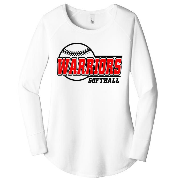 Softball Sport Warrior Softball Gift Women's Perfect Tri Tunic Long Sleeve Shirt