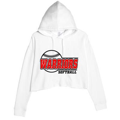 Softball Sport Warrior Softball Gift Crop Fleece Hoodie